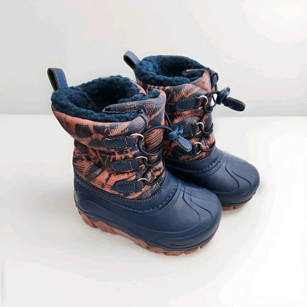 NEW WITHOUT TAGS TODDLER BOYS SIZE 9/10 MEMBER'S‎ MARK SAMS CLUB WARM SNOW BOOTS